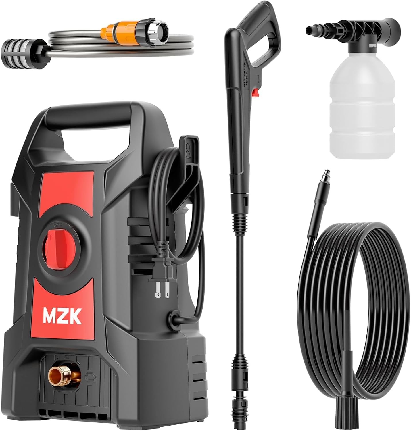 MZK Lightweight Pressure Washer, Portable Power Cleaner with Foam Cannon