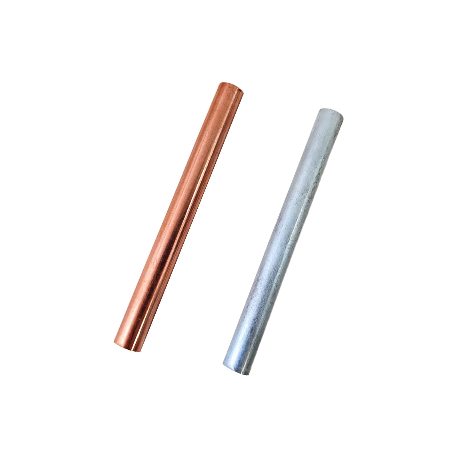 2PCS 99.995% Pure Copper Zinc Rods 3/8″(10mm) Dia 4″(102mm) Length Solid Bar …