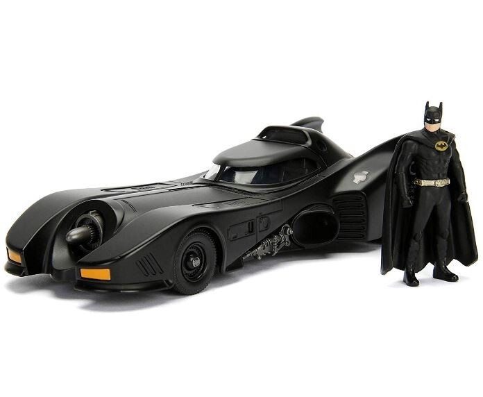 Jada Toys DC Hollywood Rides Build N’ Collect 89′ Batmobile Batman Set NEW