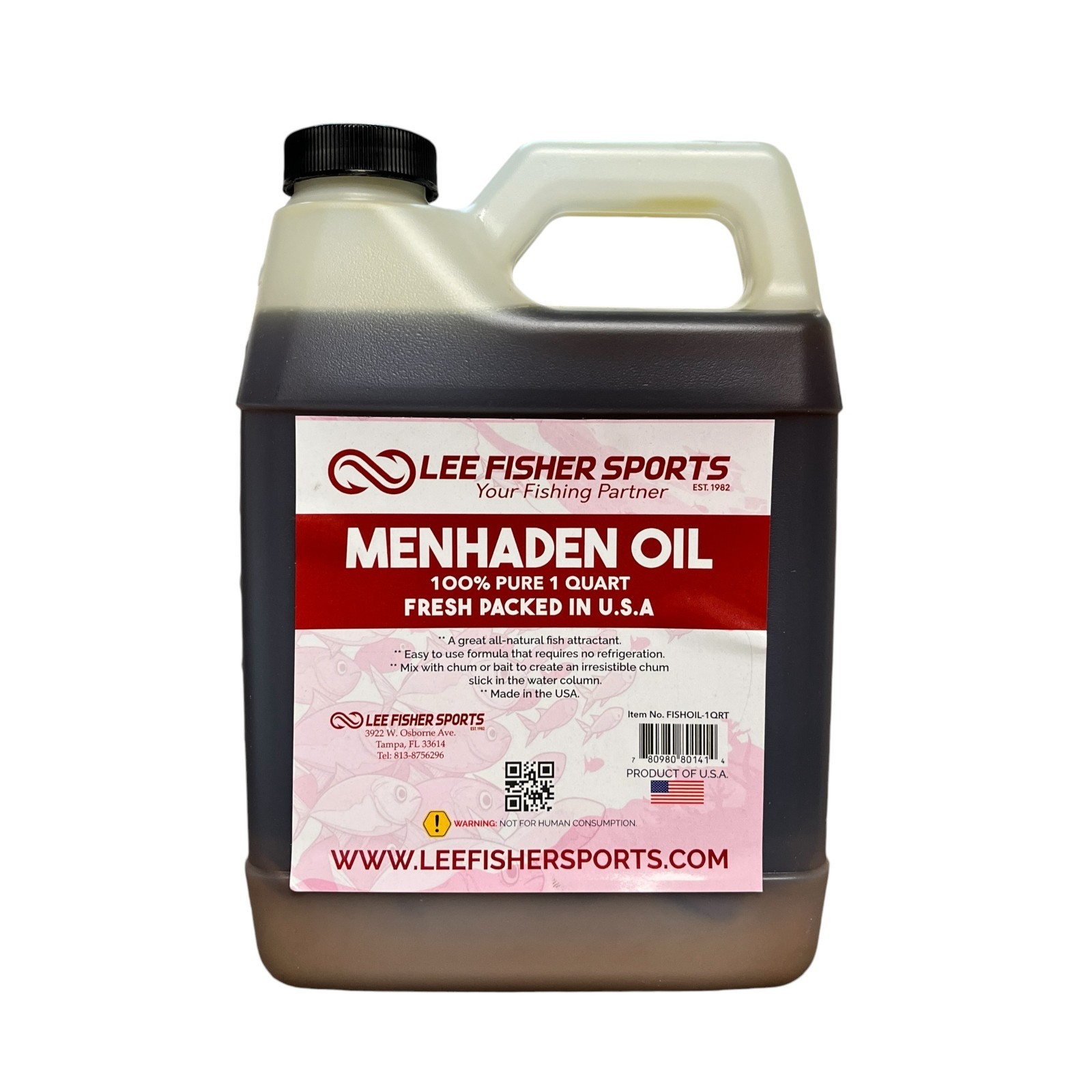 Joy Fish 100% Pure Menhaden Oil Fresh Packed in U. S. A.-1 Quart