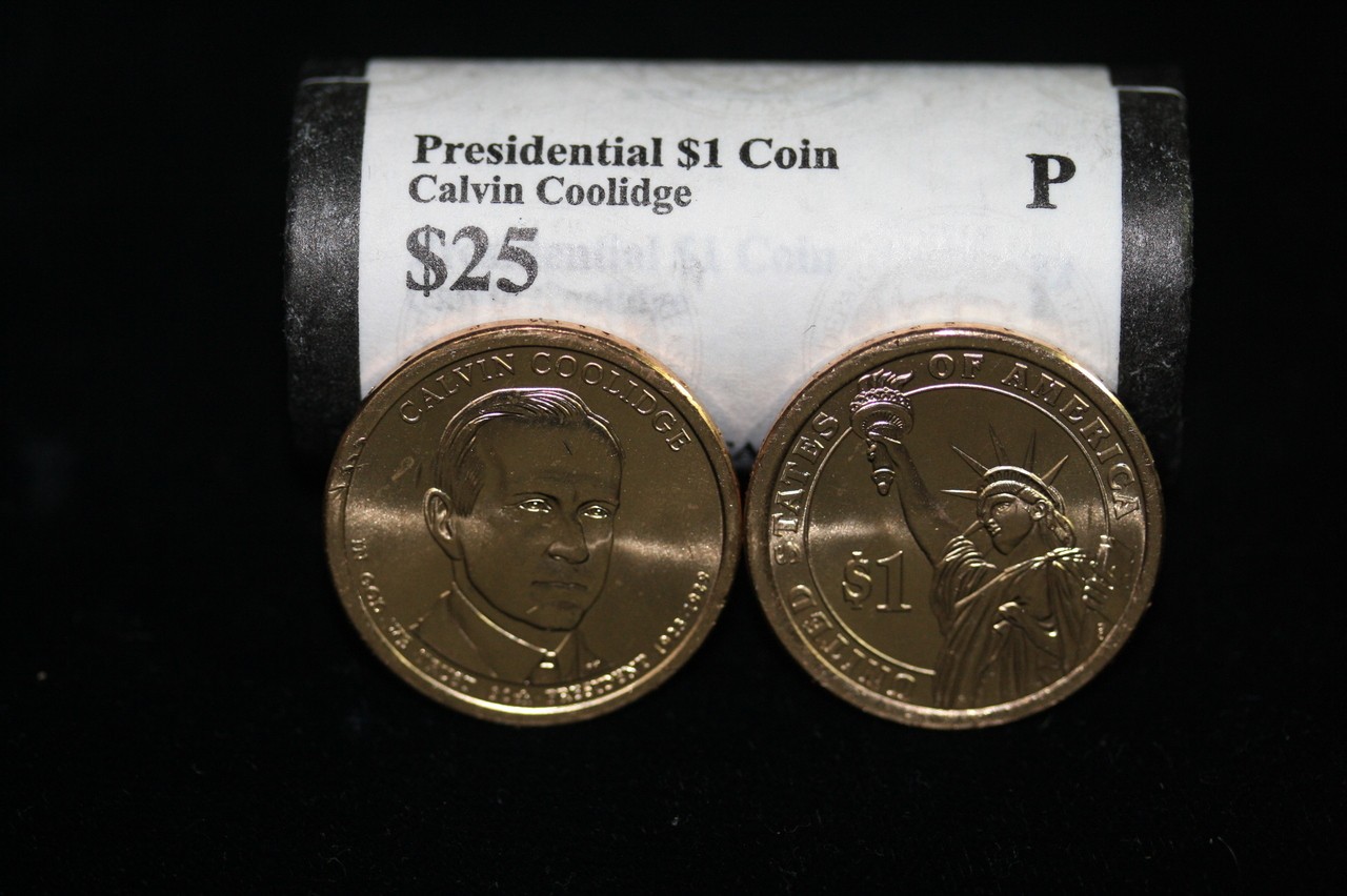 Presidential Dollar: CALVIN COOLIDGE (30th President) “P” MINT ROLL
