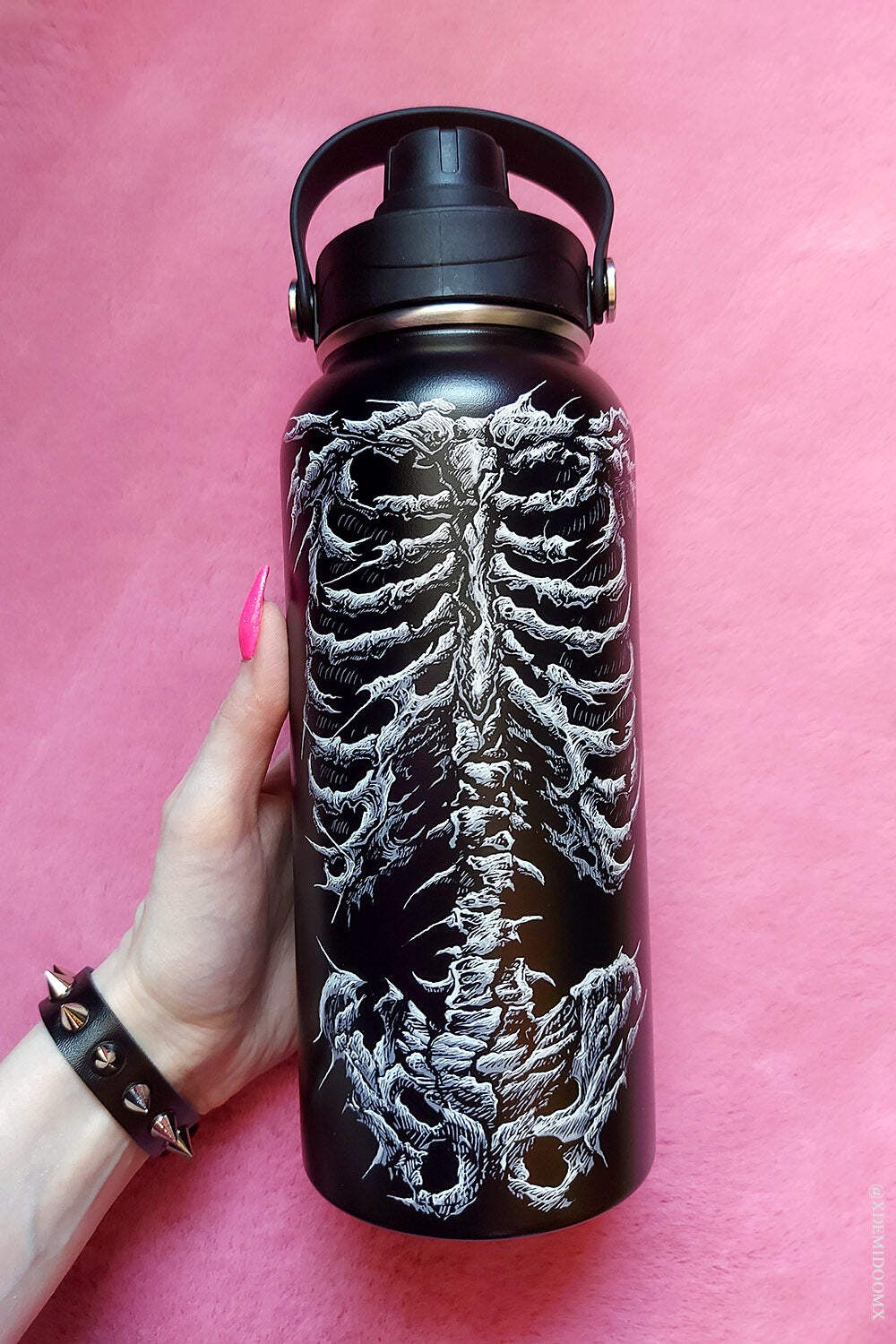 Dead Inside Skeleton 32 Oz Water Bottle