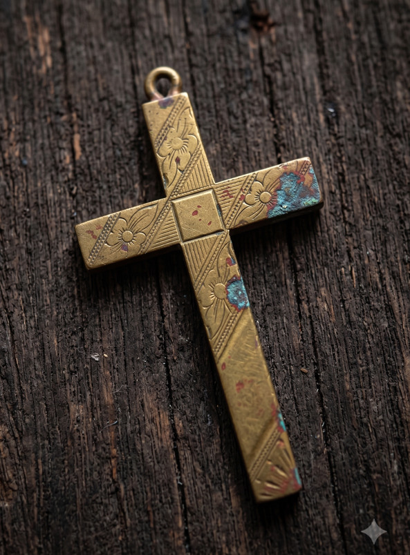 Ancient Templar Knight Golden Cross Sigil Holy Vatican Archives Relic Art Christ