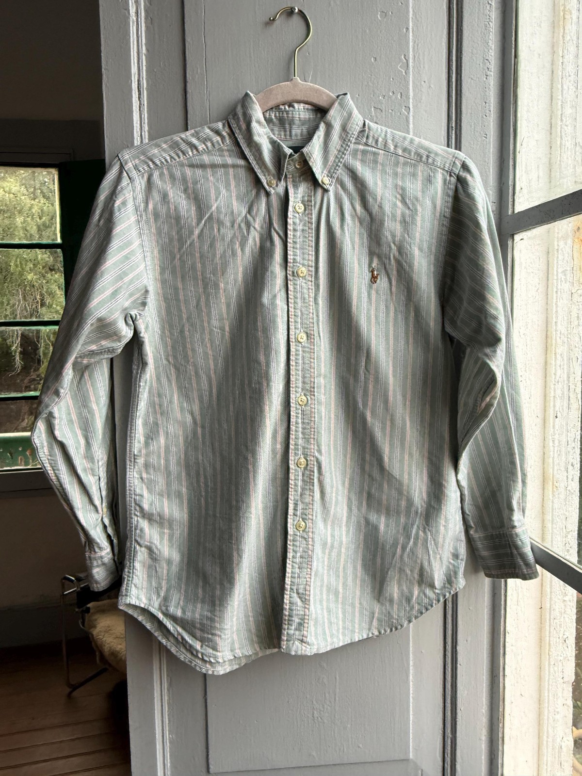 Ralph Lauren striped boy shirt, Cotton but up branded boyswear, M