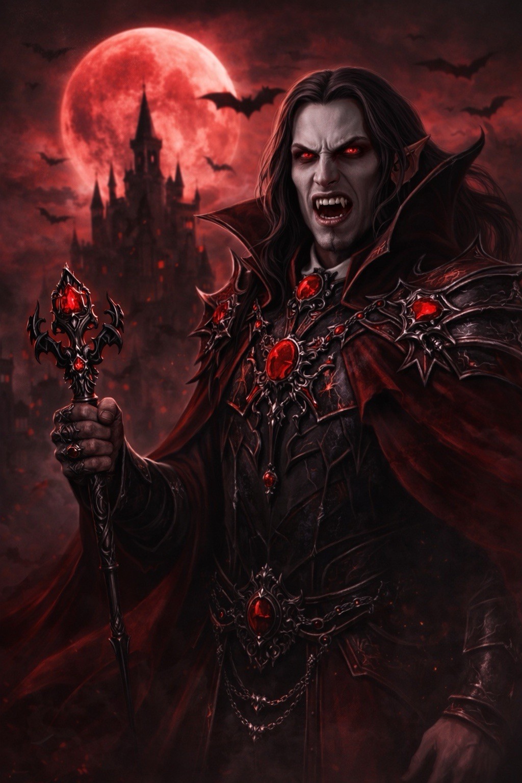 Haunted Vampire Spirit Amulet Powerful Entity Binding Dark Crimson Relic