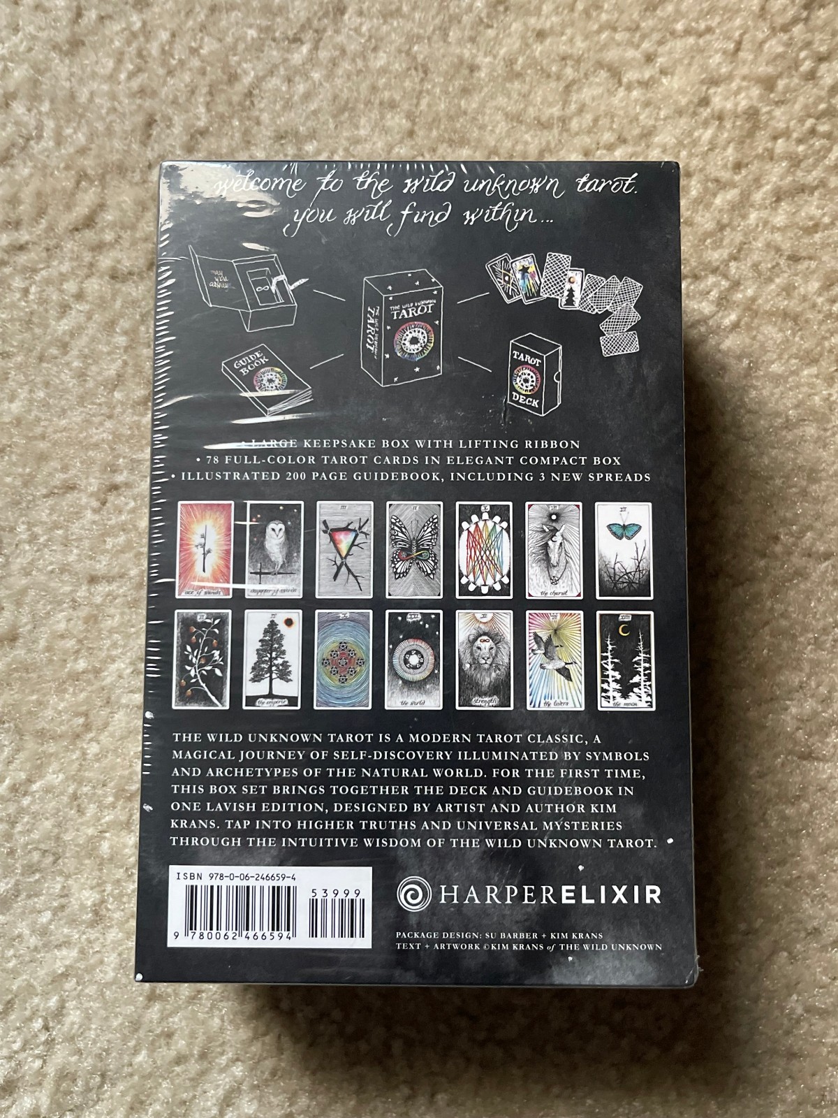 The Wild Unknown Tarot Deck & Guidebook Kim Krans HarperElixer New Sealed