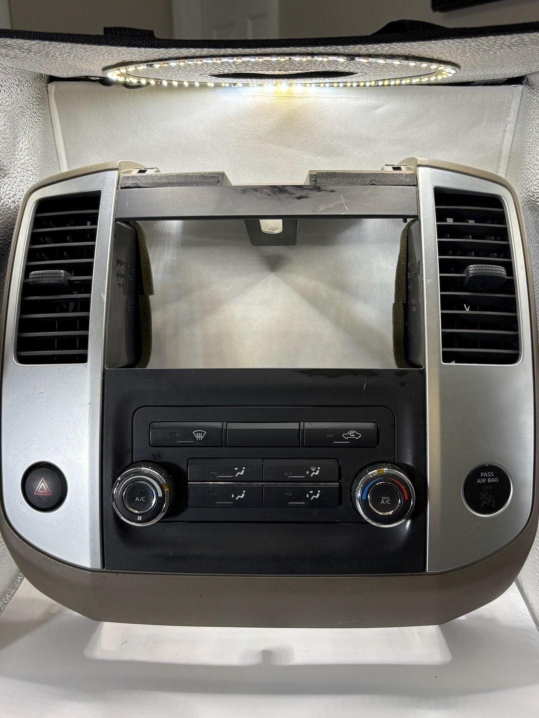 2016 Nissan Frontier OEM Center Dash Radio Bezel and Climate Control Unit