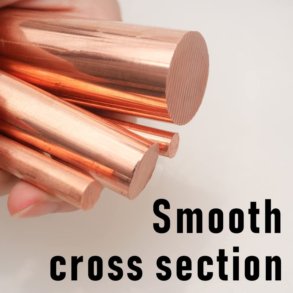 1Pcs Pure Copper Round Rod 3/16″(5mm) Dia 9.84″ Length Bare Copper Cu Metal R…
