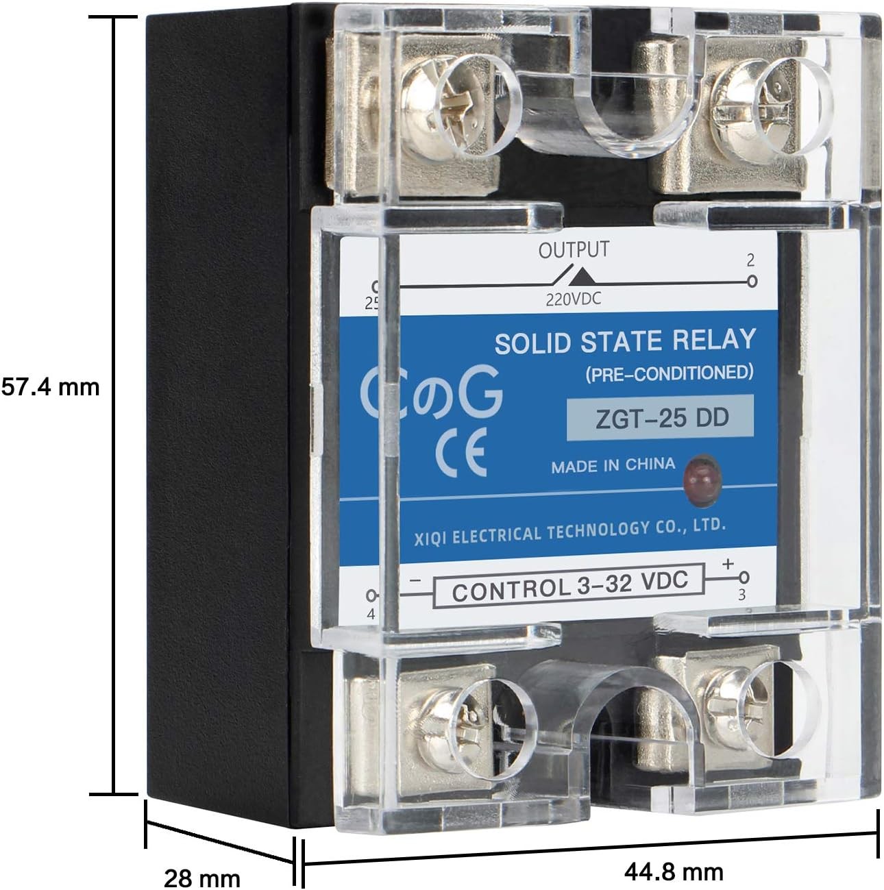 CG Solid State Relay SSR-25DD DC to Input 3-32VDC To Output 25A