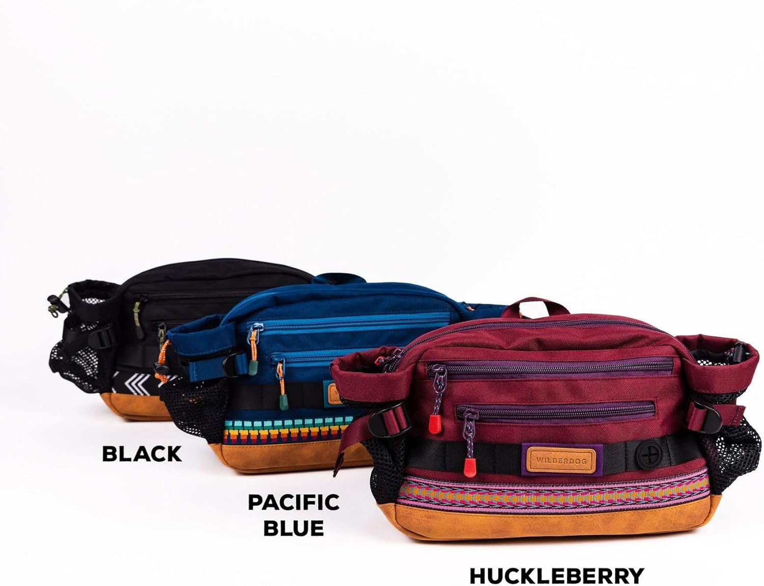 Wilderdog Mega Hip Pack with 3-Liter Capacity, Two Mesh Water Bottle Pockets, In