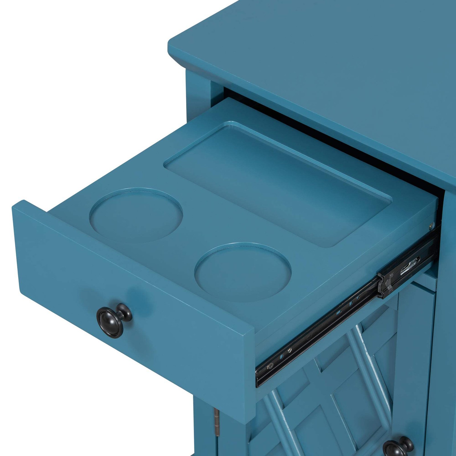 Living Room End Table with USB Ports and Storage