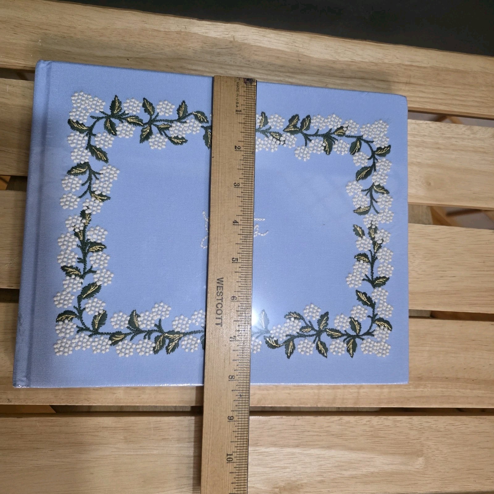 RIFLE PAPER CO. Guest Book | Hard Cover Hydrangea Embroidered Sealed