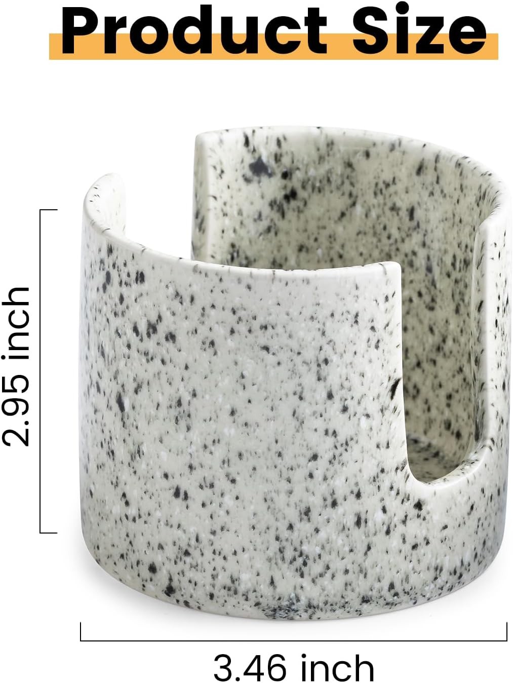 Kitchen Sink Sponge Holder, Dish Rack Cylindrical, Speckled Glaze
