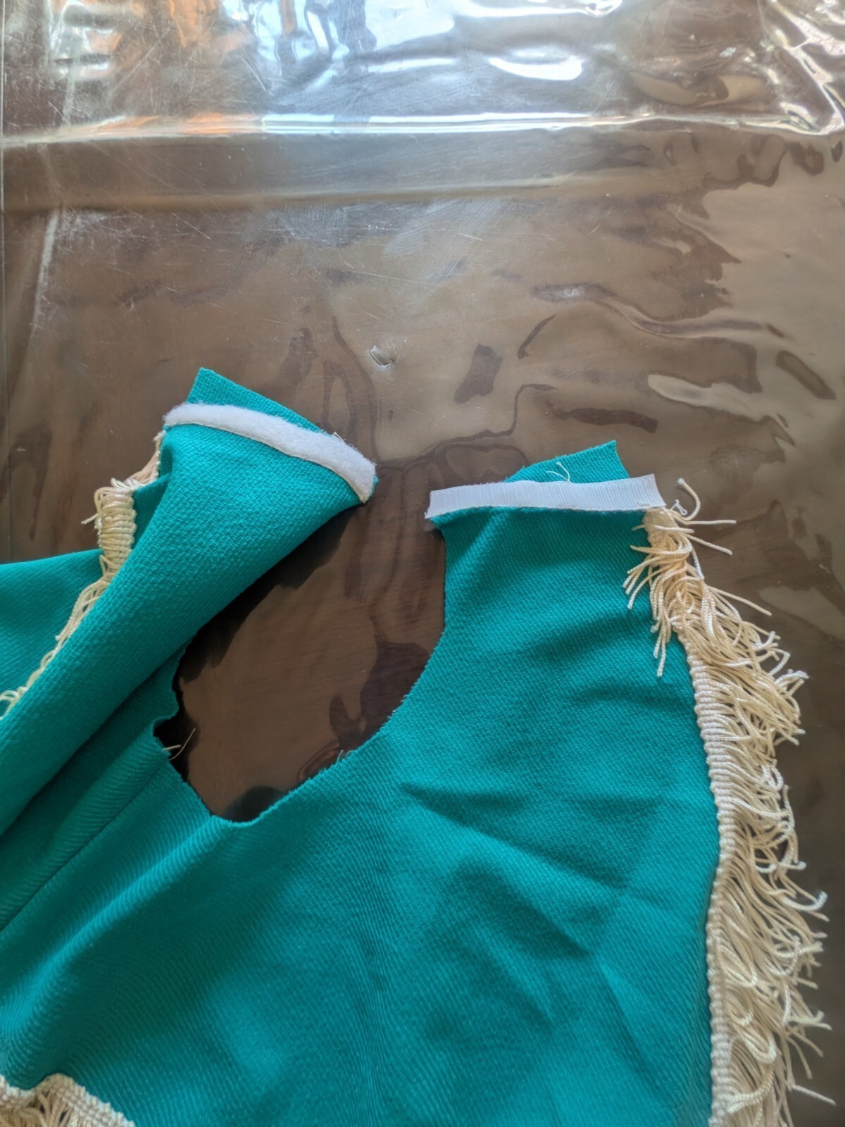 Vintage Costume Handmade Cowgirl Sexy 2 Piece Fringe Turquoise Green