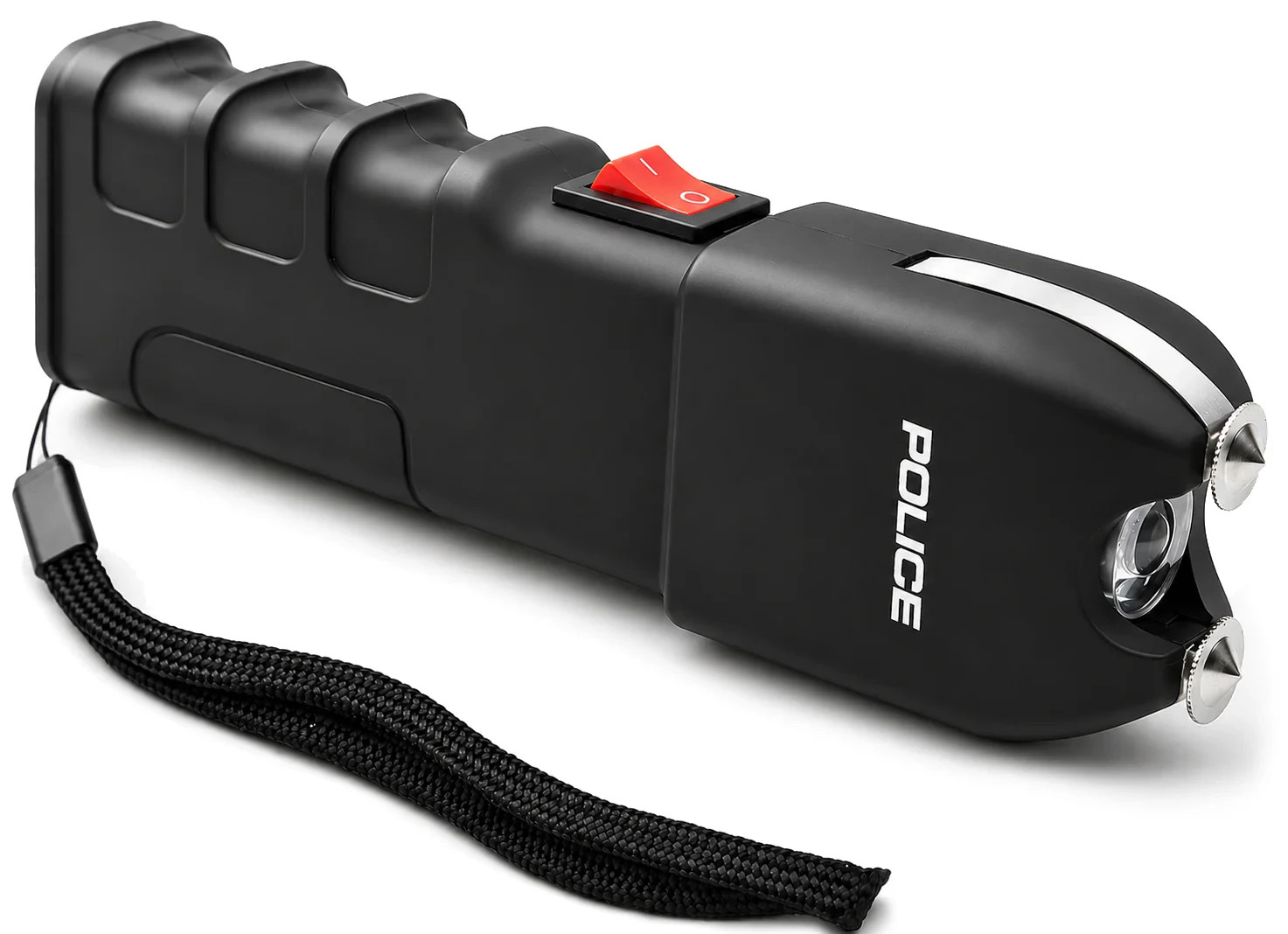 POLICE Stun Gun 928 Heavy Duty Rechargeable LED Flashlight Black