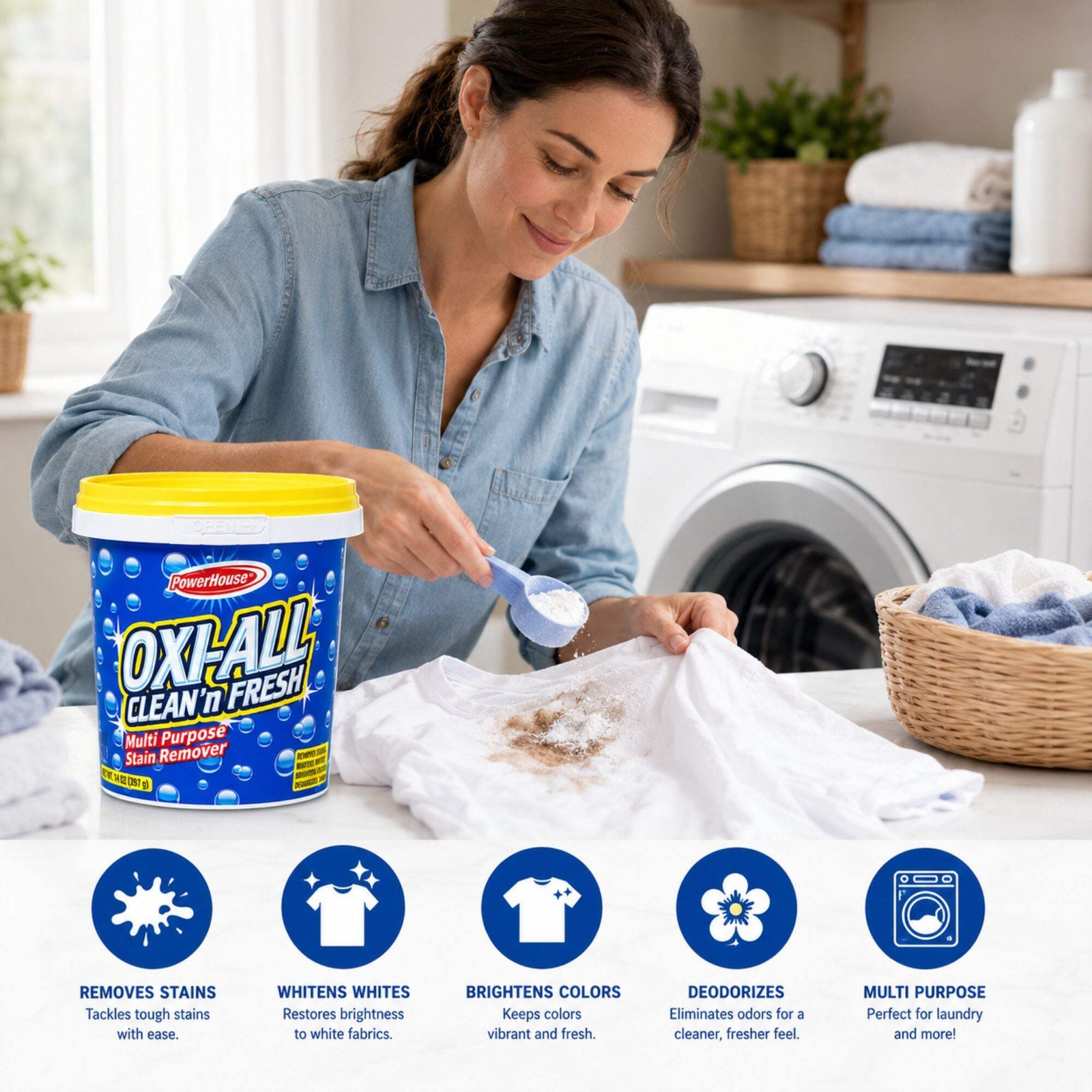PowerHouse OXI-ALL Clean ’n Fresh Multi Purpose Stain Remover 14oz