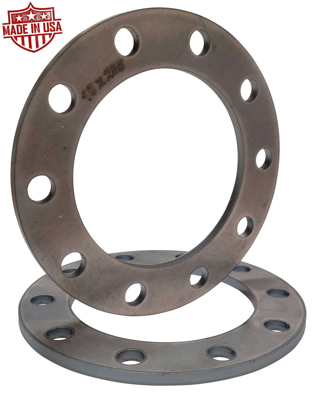 (2) 1/2″ Steel Semi Wheel Spacers for 10x285mm or 10×11.25″ Lug Bolt Pattern Hub