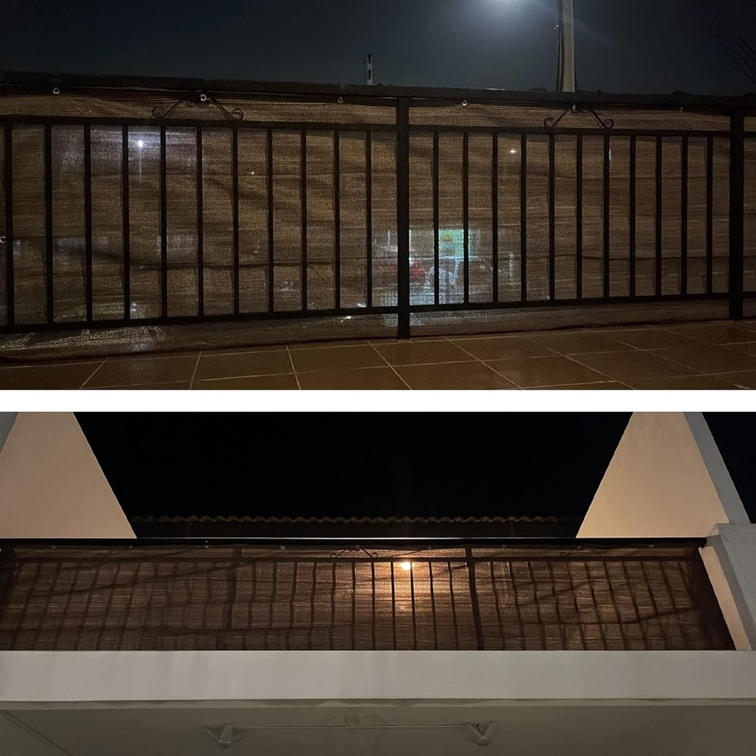 Fence Privacy Screen Balcony Sun Shade Cloth 3'3×9'9, Coffee