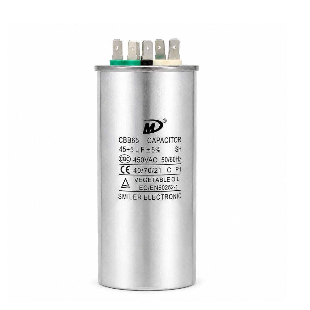 XPDC45X5-450R HVAC ROUND DUAL RUN CAPACITOR | 45+5 MFD 450 Volts