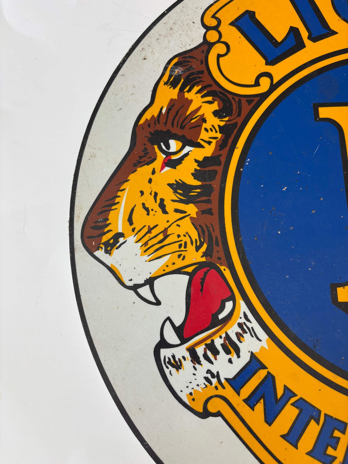Vintage Lion’s International 18″ Aluminum Round Sign