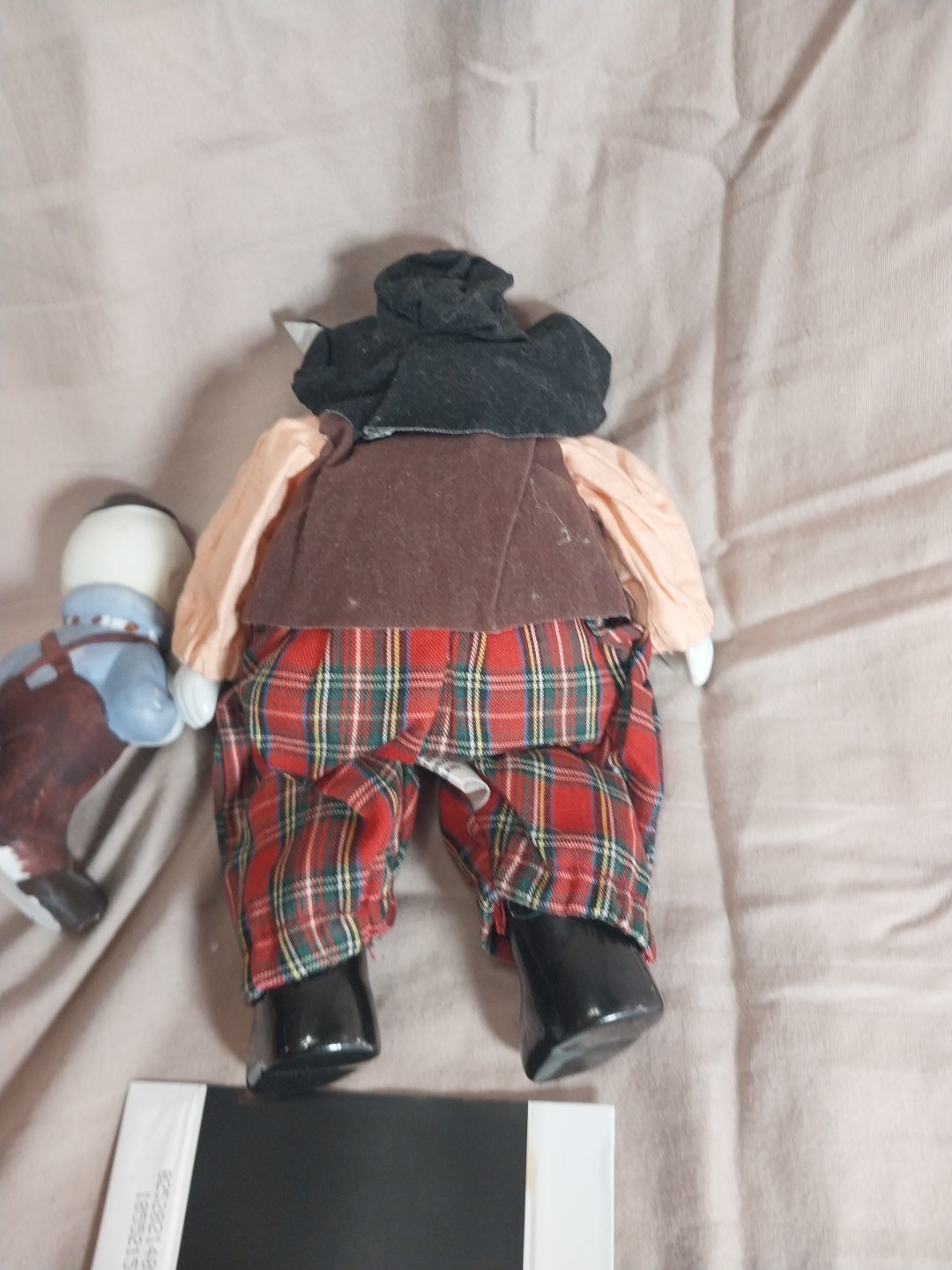 Vintage Porcelain Clown Doll With Figurine And Creepy Photo