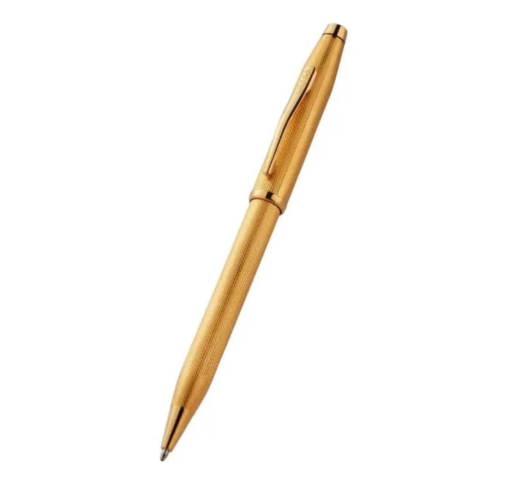 Cross Century® II Polished 23KT Gold-plated Diamond cut Pattern Ballpoint Pen