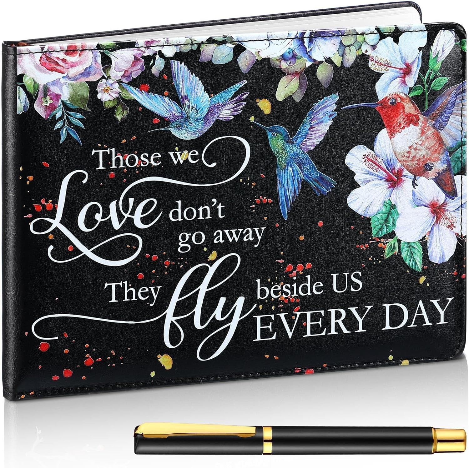 Memorial Funeral Guest Book with Pen 144 Pages Cardinal Funeral Guest Sign in…