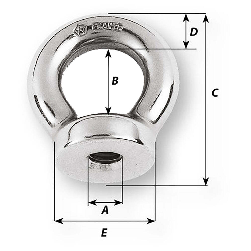 Wichard 5/16 Eye Nut – 21/32″ Diameter [6341W]