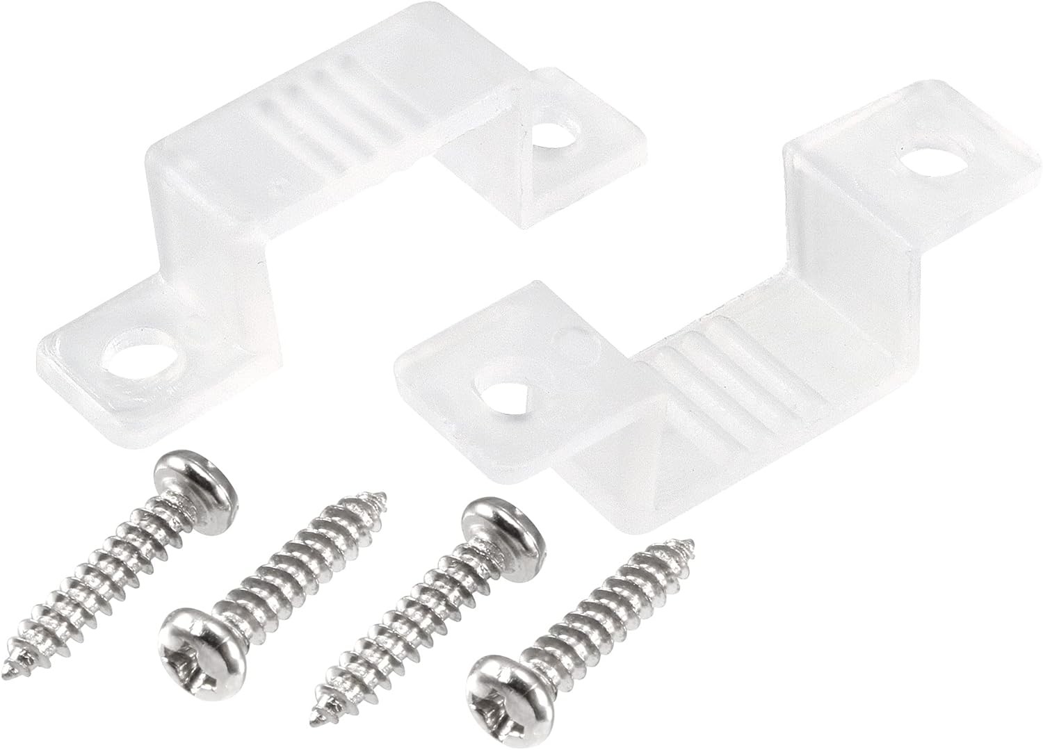 uxcell 14mm x 7mm Plastic LED Light Strip Fixing Mounting Bracket Clear 50pcs