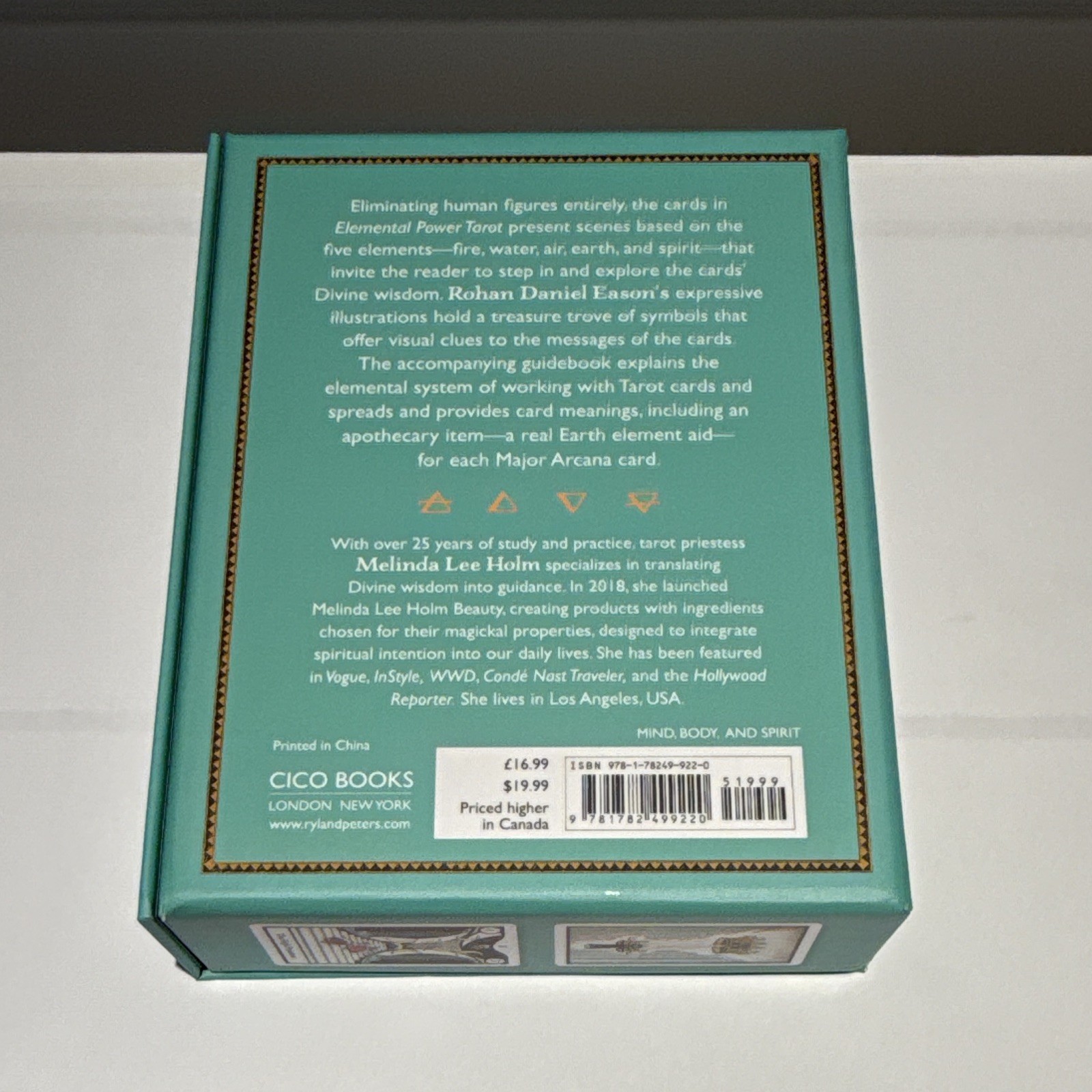 Elemental Power Tarot Deck by Melinda Lee Holm w/ 78 Cards & 64-Page Book