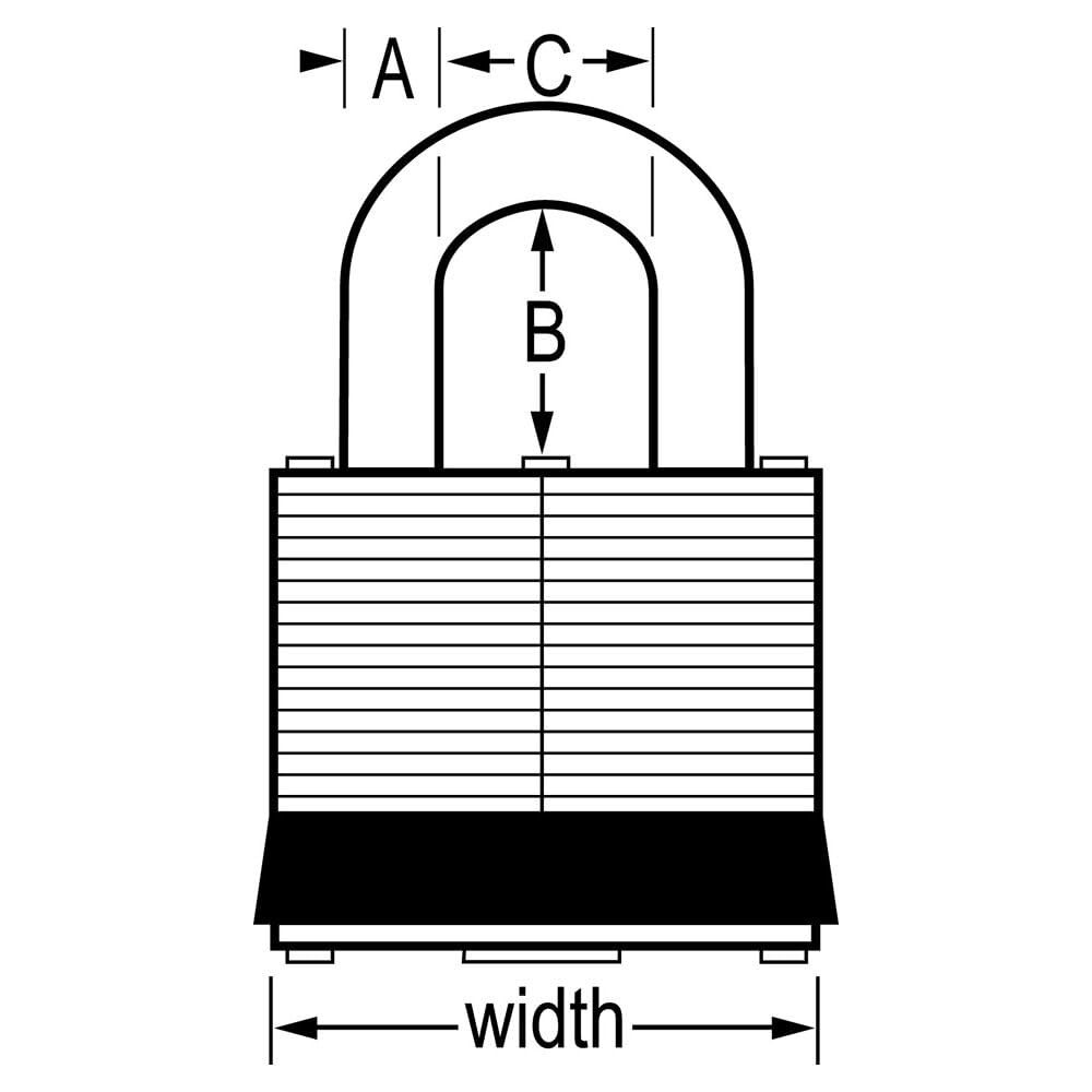 Master Lock 1KALJ Outdoor Padlock with Key, 1 Pack, Silver 1LJ,