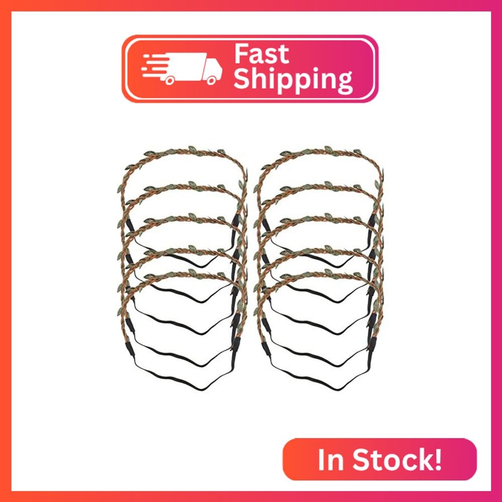Beaupretty 10pcs DIY Flower Headpieces Leaf Wreath Rattan Crown Halo Wreath Head