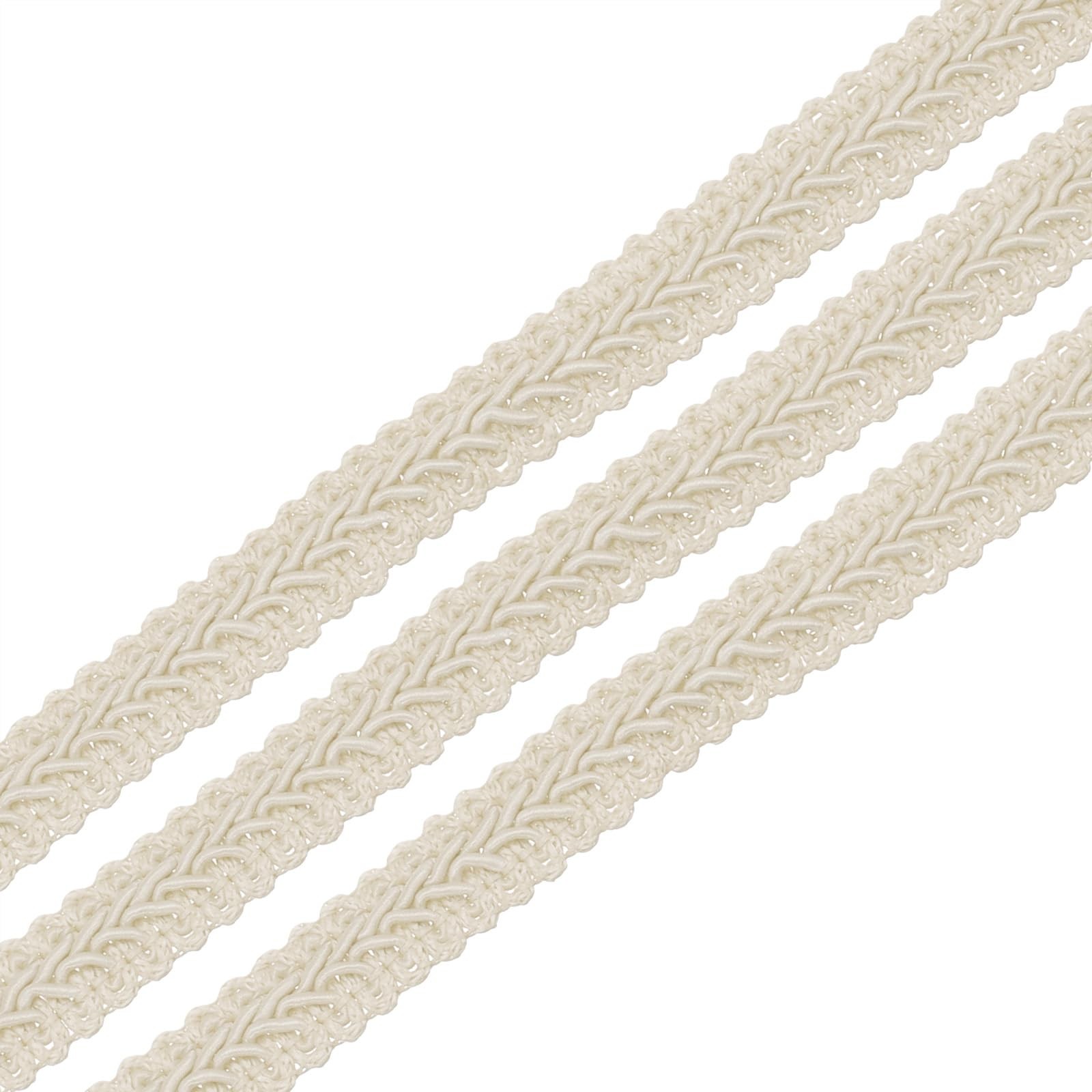uxcell Gimp Braid Trim, 15 Yards x 3/8″(11mm) Curtain Upholstery Trim Beige
