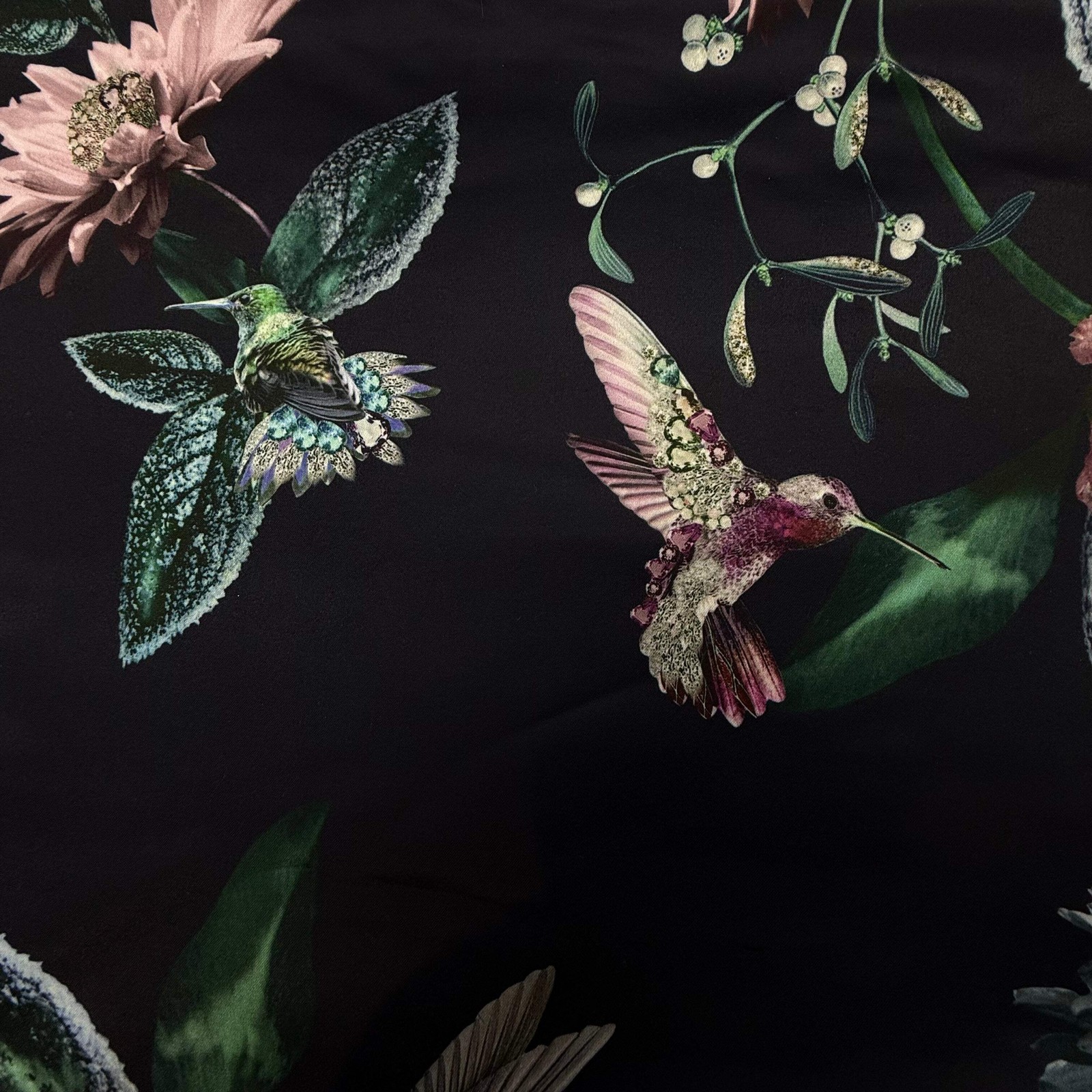 Ted Baker Navy Hummingbird Print Designer Fabric – 3.30m | SALEXM69