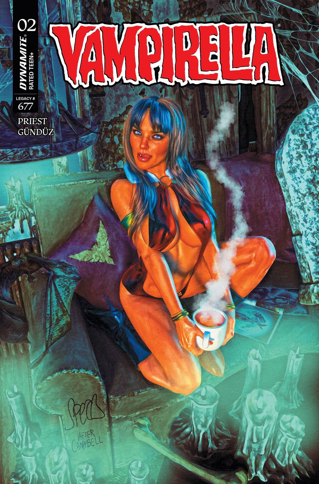 VAMPIRELLA (2025) #2 SPEARS HOMAGE 1:10 BLUE VARIANT 2025