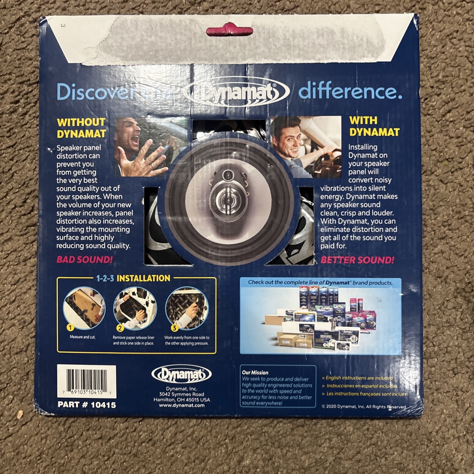Dynamat Xtreme Speaker Kit Sound Deadening (254mm X 254mm X 1.72mm) 2 Sheet Pack