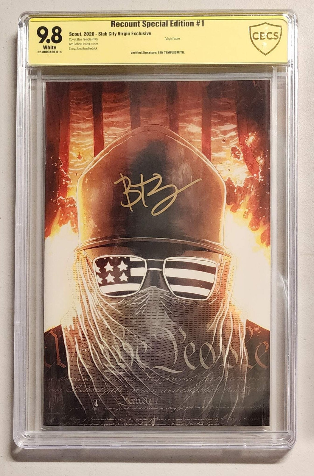 9.8 CBCS RECOUNT #1 VIRGIN VARIANT SIGNED BY BEN TEMPLESMITH [22-069C420-014]