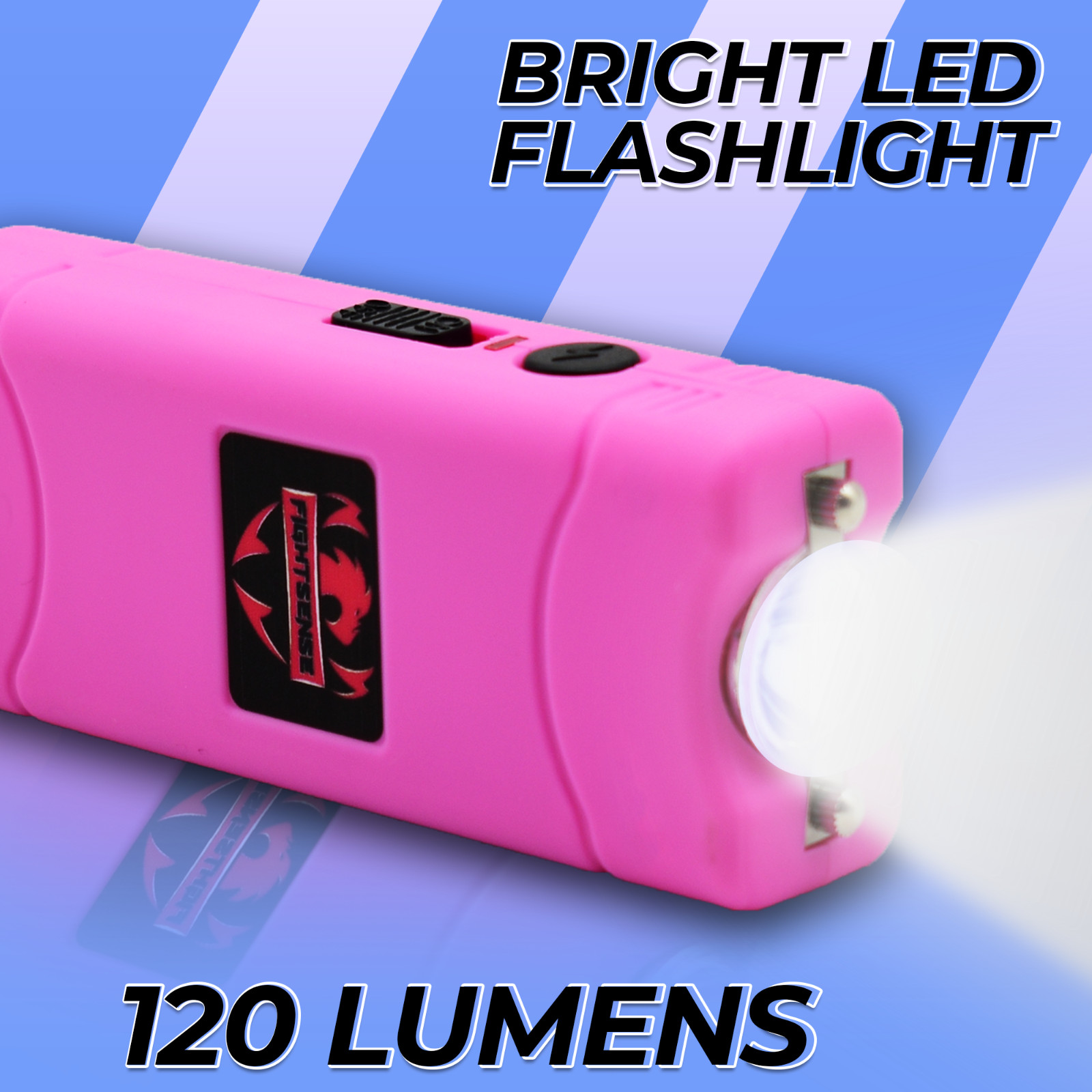 (12) Mini Rechargeable Stun Gun 10 Mil Volts W/Led Light 3 Color M Wholesale Lot