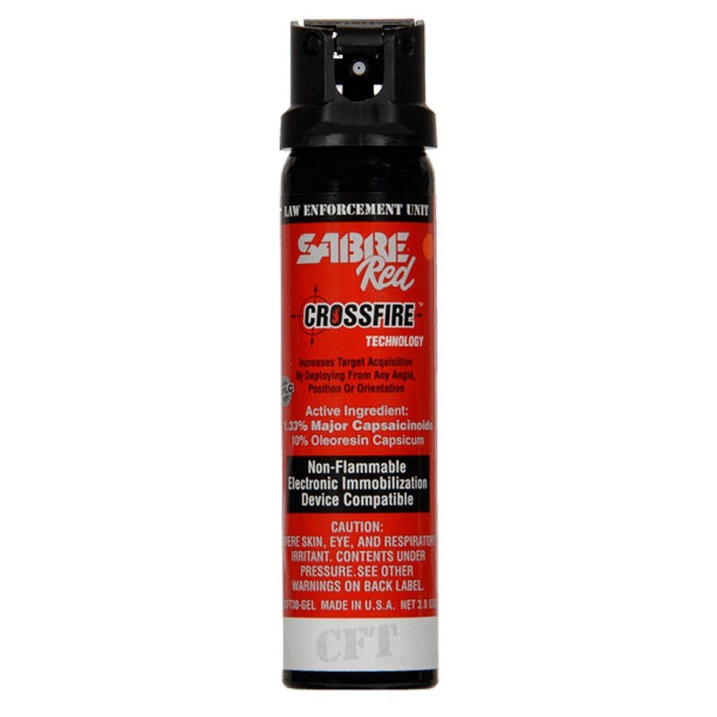 Sabre Red 52CFT30-GEL Crossfire Gel (MK-4) Pepper Spray, 1.33% MC, 3.0 Ounces
