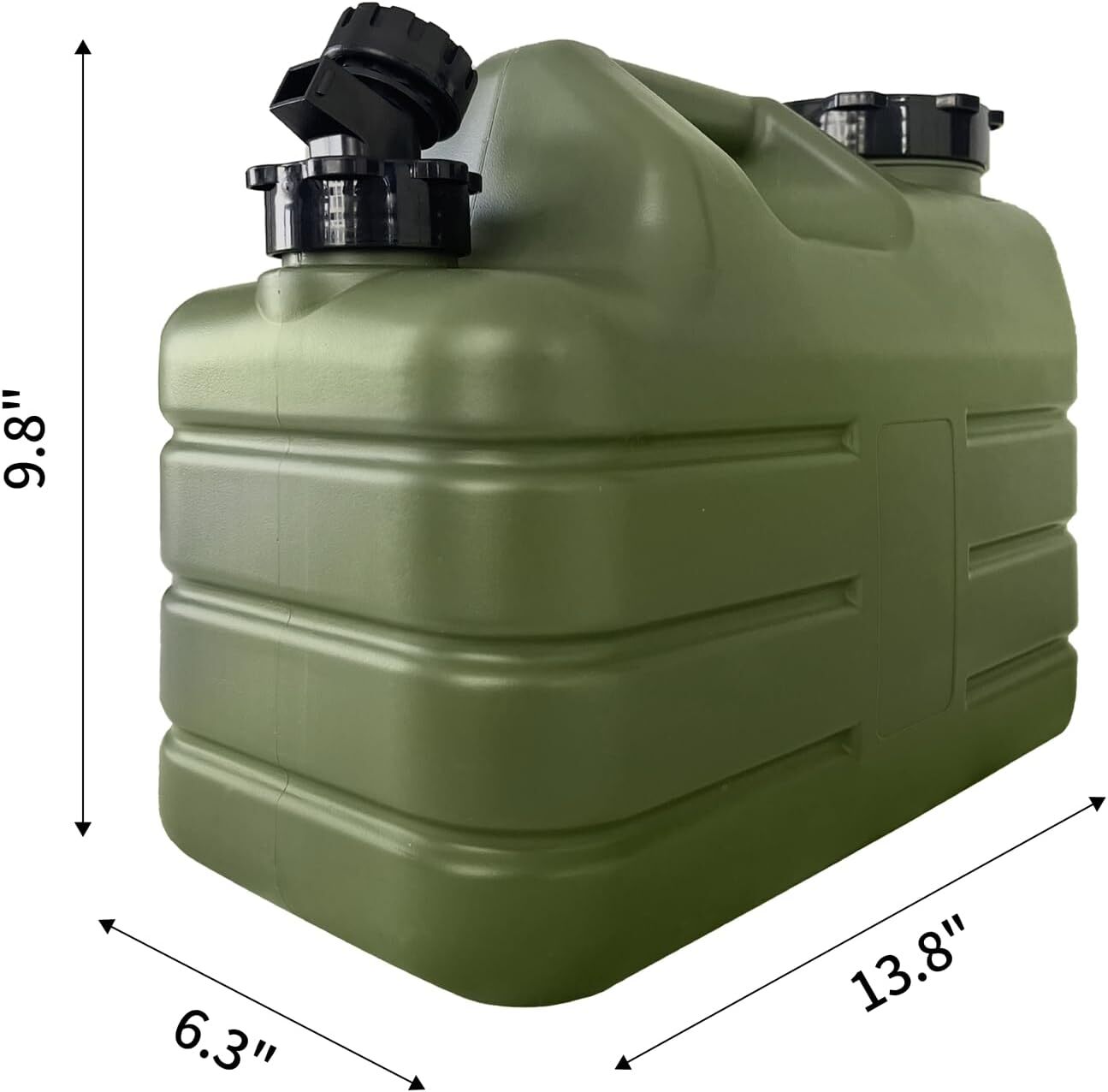 3 Gallon Water Container with Spigot, Portable Camping Jug, BPA Green