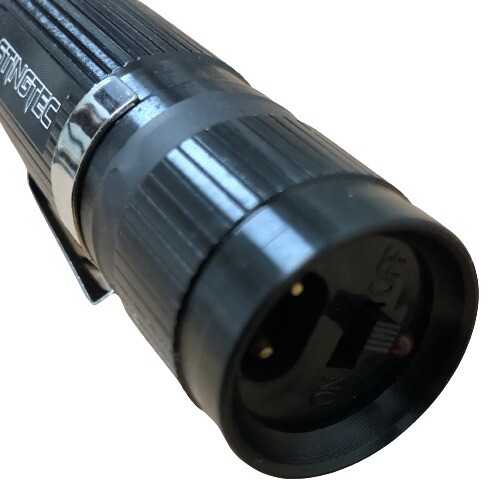 Stun Gun Black Metal 550 BV Rechargeable LED Flashlight w Pepper Spray Combo SET