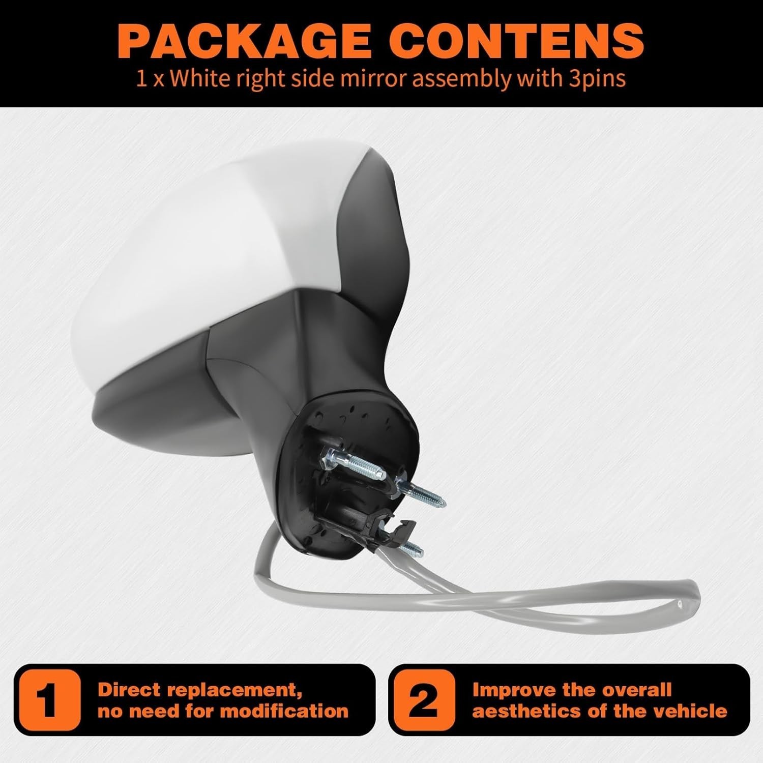 Right Passenger Side Door Mirror for 2018-2024 Toyota Camry w/ Power Glass