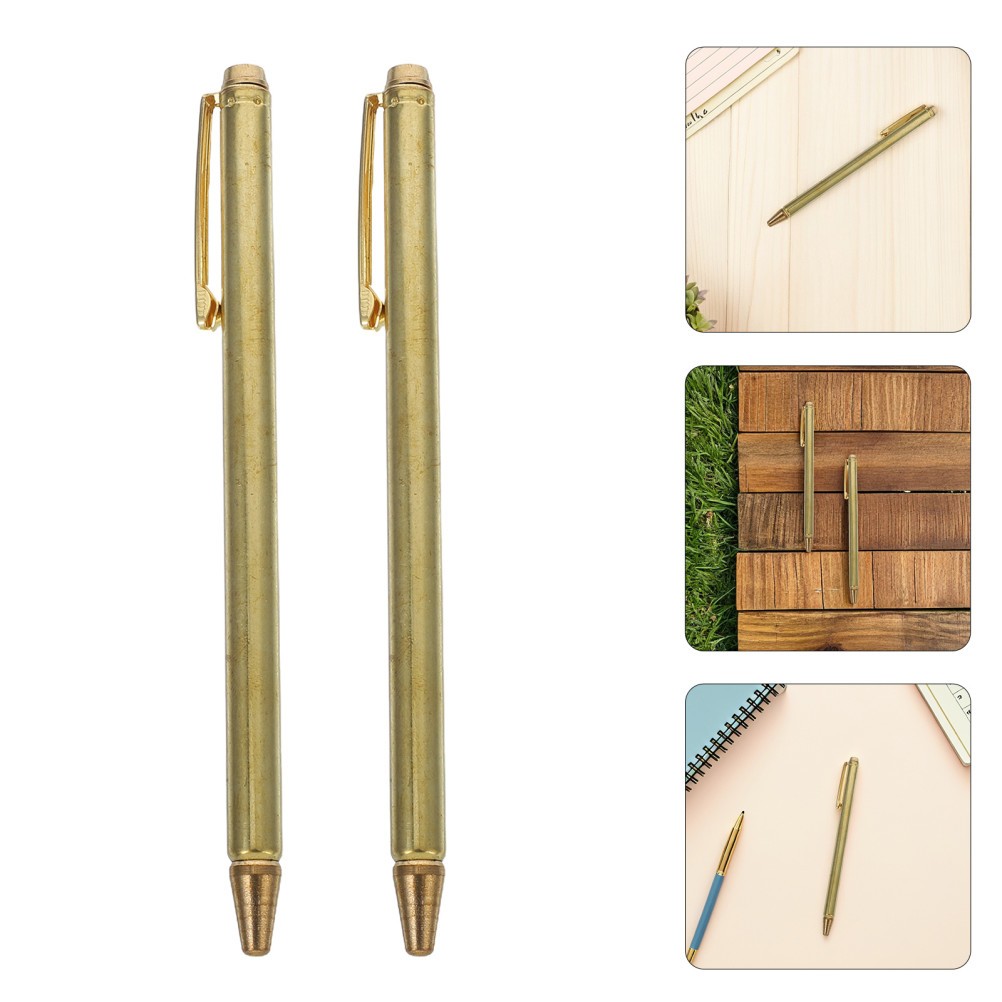 2Pcs Reusable Metal Dowsing Rods Set with Golden Copper Alloy for Field Use