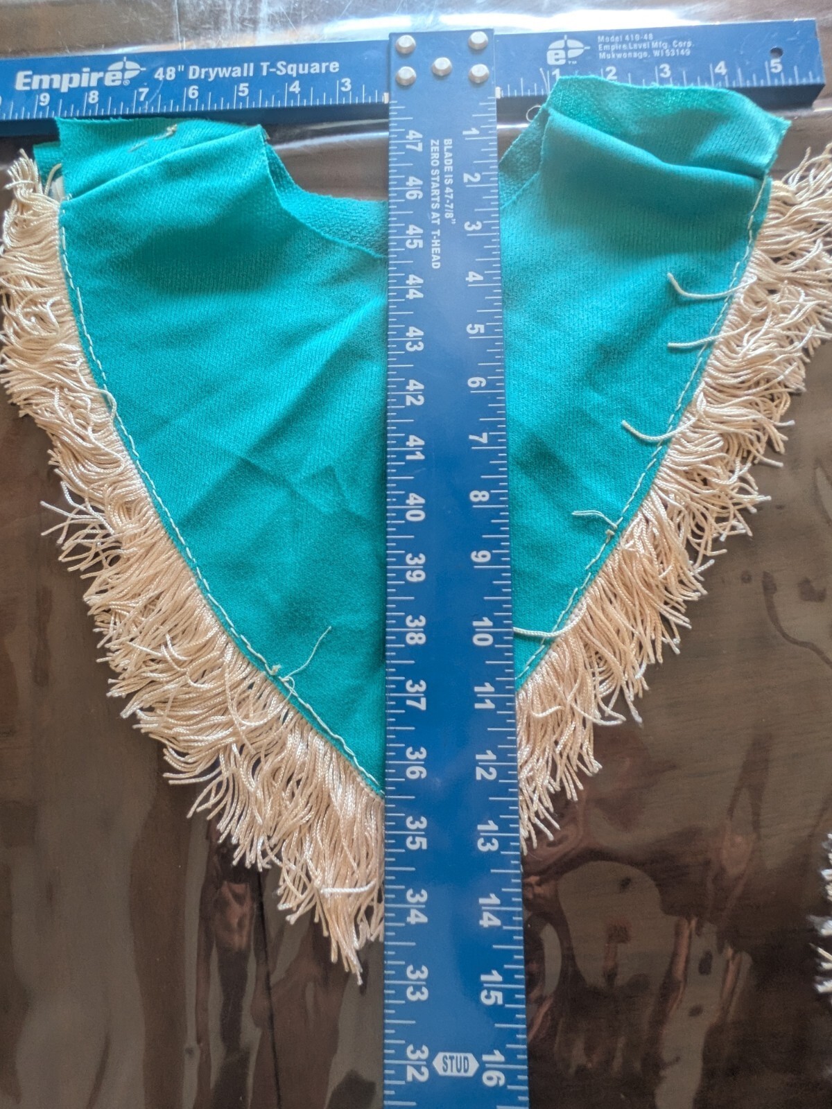 Vintage Costume Handmade Cowgirl Sexy 2 Piece Fringe Turquoise Green