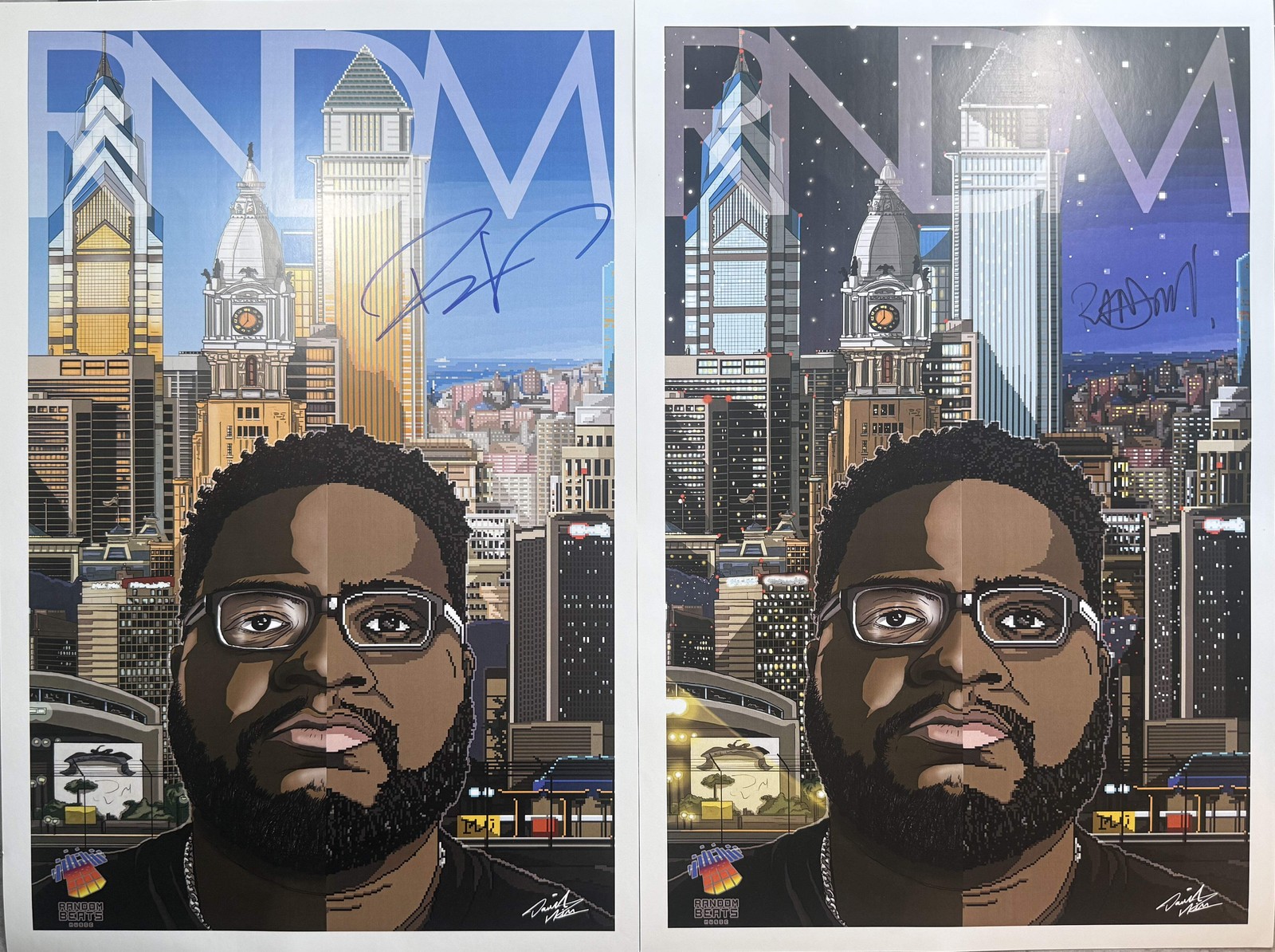 AUTOGRAPHED RNDM (Mega Ran) Day & Night Poster Set