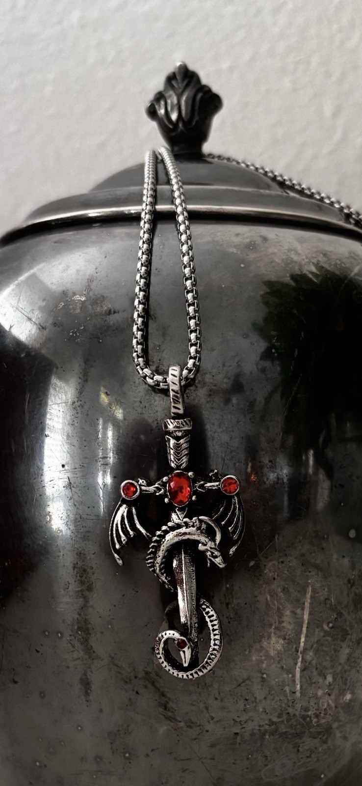 Haunted Vampire Spirit Amulet Powerful Entity Binding Dark Crimson Relic