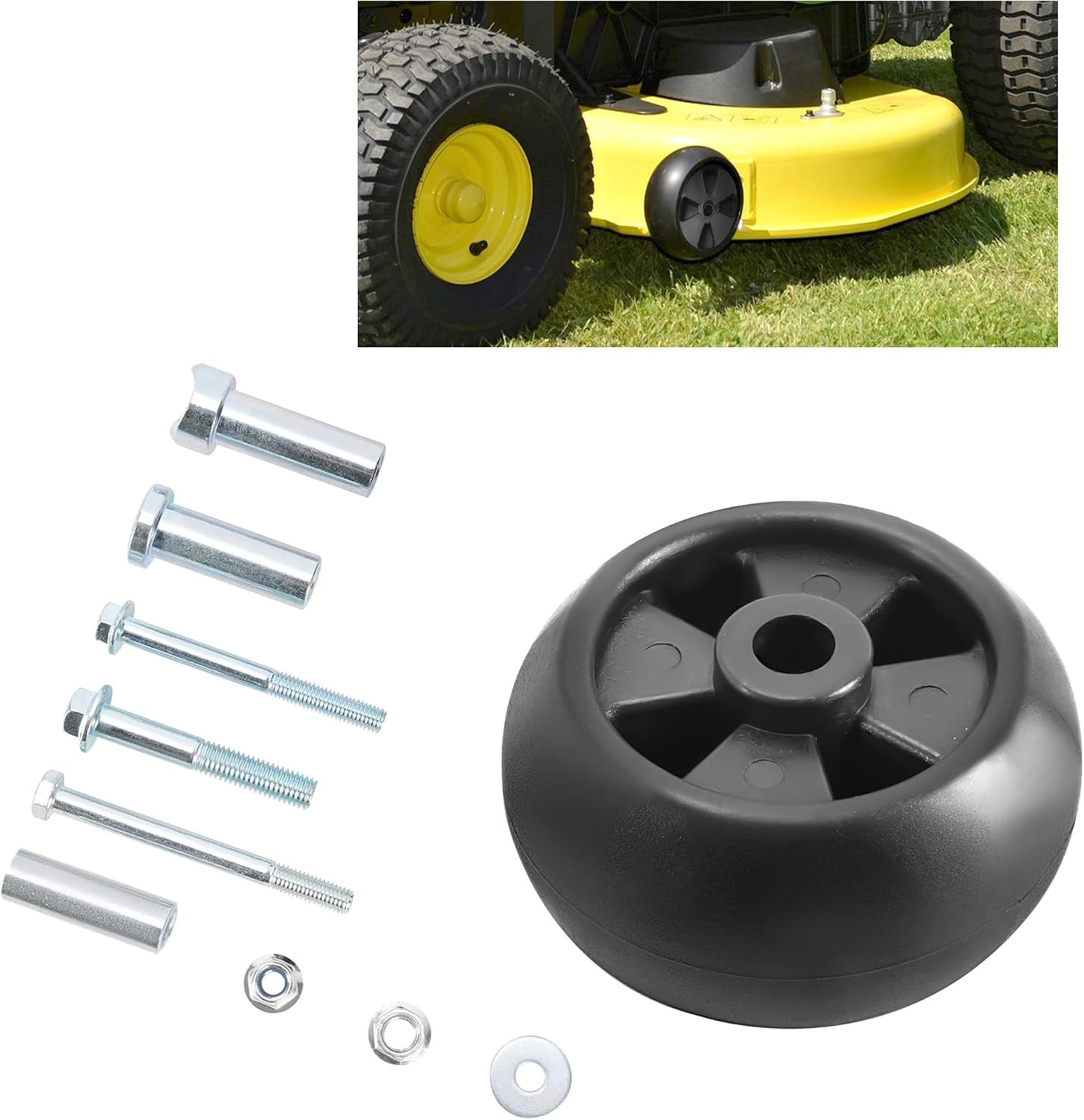 1 Pc Deck Wheel 48″ 54″ 62″ 72″ Deck Compatible with John Deere GX355 X320 LT180