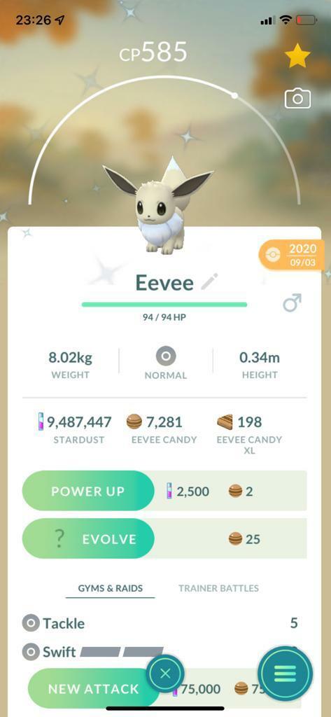 SHINY ✨ EEVEE!!! ✨ – PKMN GO!!! – NOT REGISTERED!!!