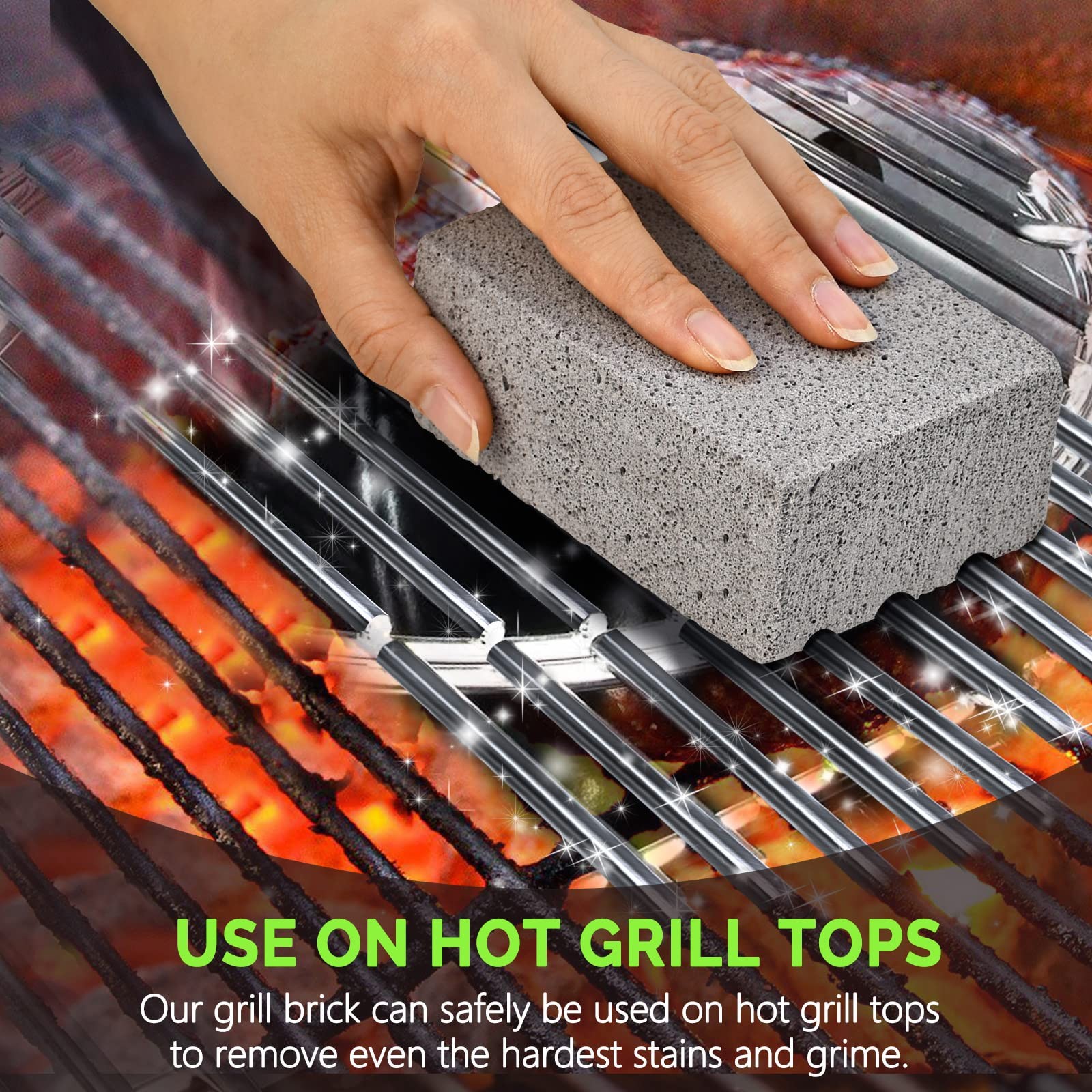 Maryton Grill Stone Cleaning Brick – Griddle Grills Kit Block Gray