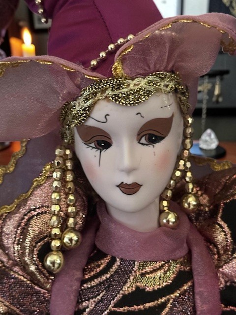 Haunted Jester Doll Blessings Peace Bringer Spirit Vessel Anxiety Banisher